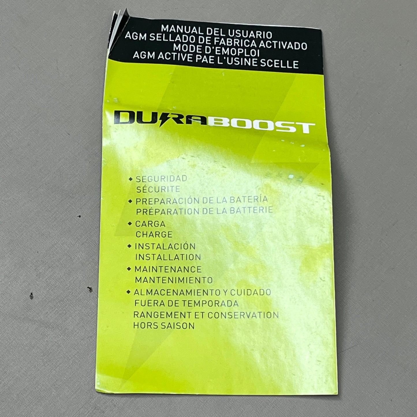 DURABOOST Lead Acid Battery Activated AGM 12V 10 AH 175 CCA DA12A-BS Like New