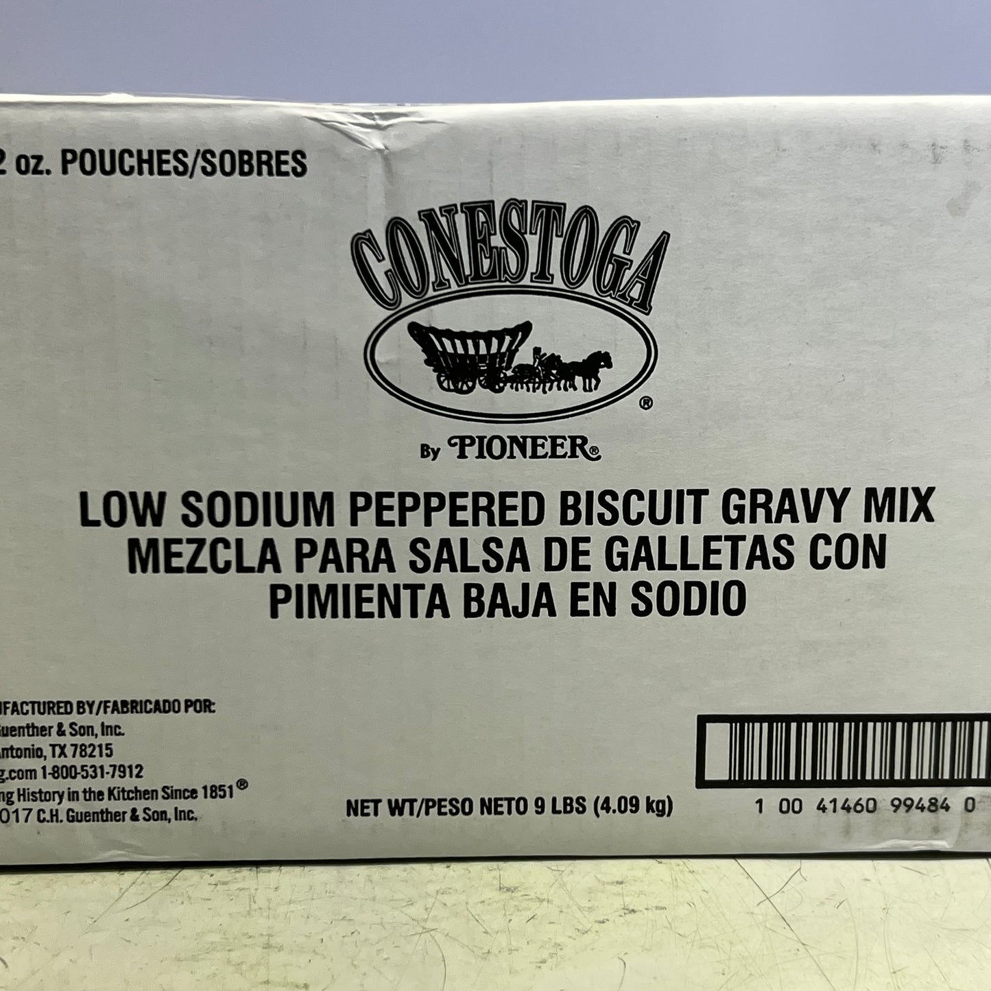 ZA@ CONESTOGA (12 PACK) Low Sodium Peppered Biscuit Gravy Mix 12 oz. 99484 A