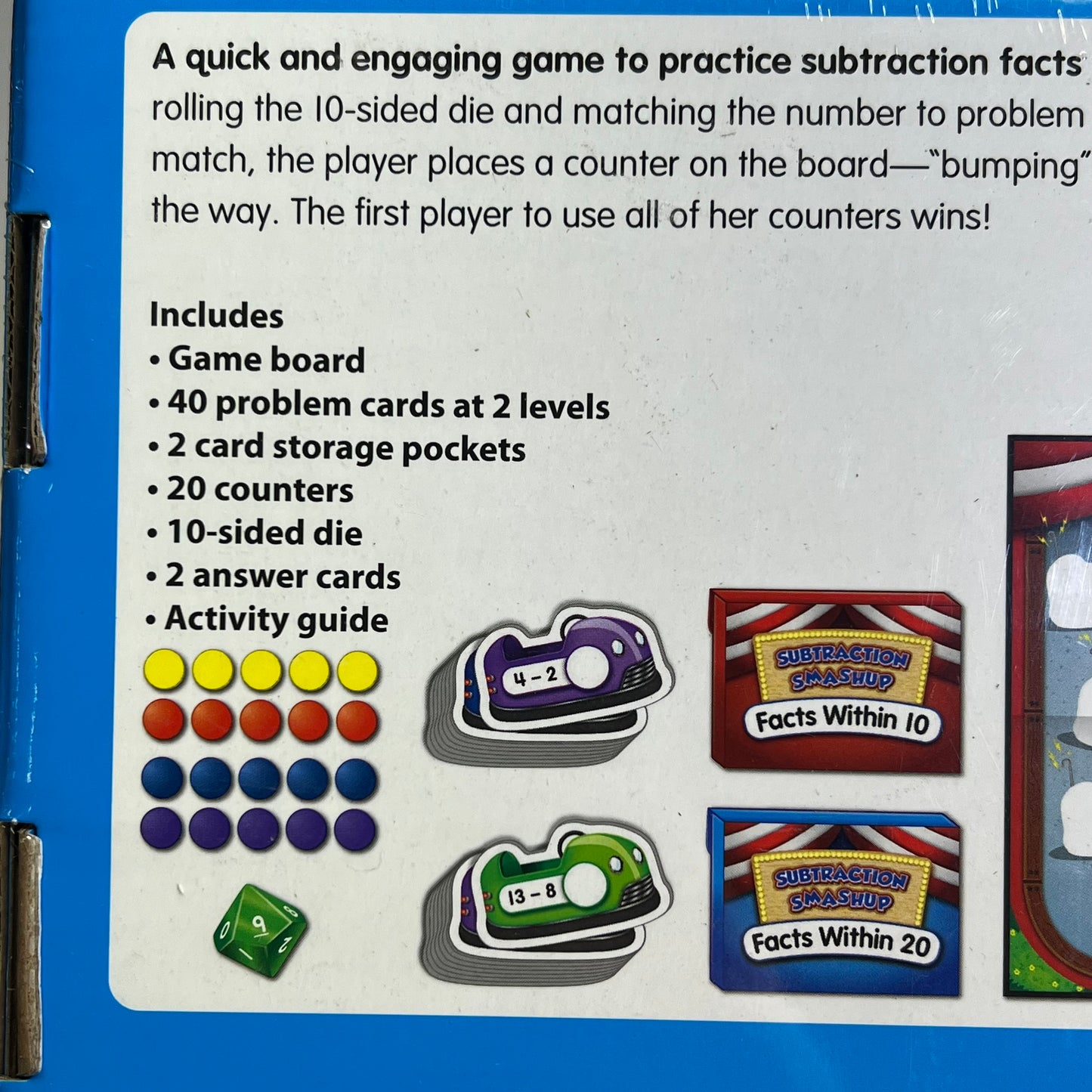LAKESHORE Skill Building Grab & Play Math Game Subtraction Grades 1-2 LM252