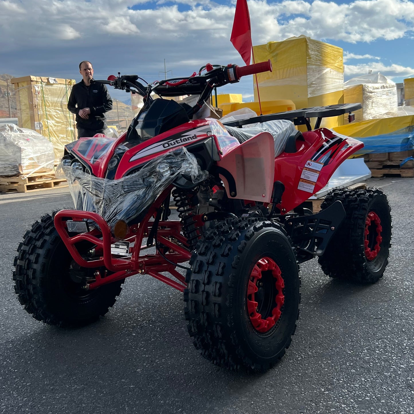 ZA@ SUPERMACH 125cc ATV, Red CT125-8 (New Other, Minor Cosmetic Damage)