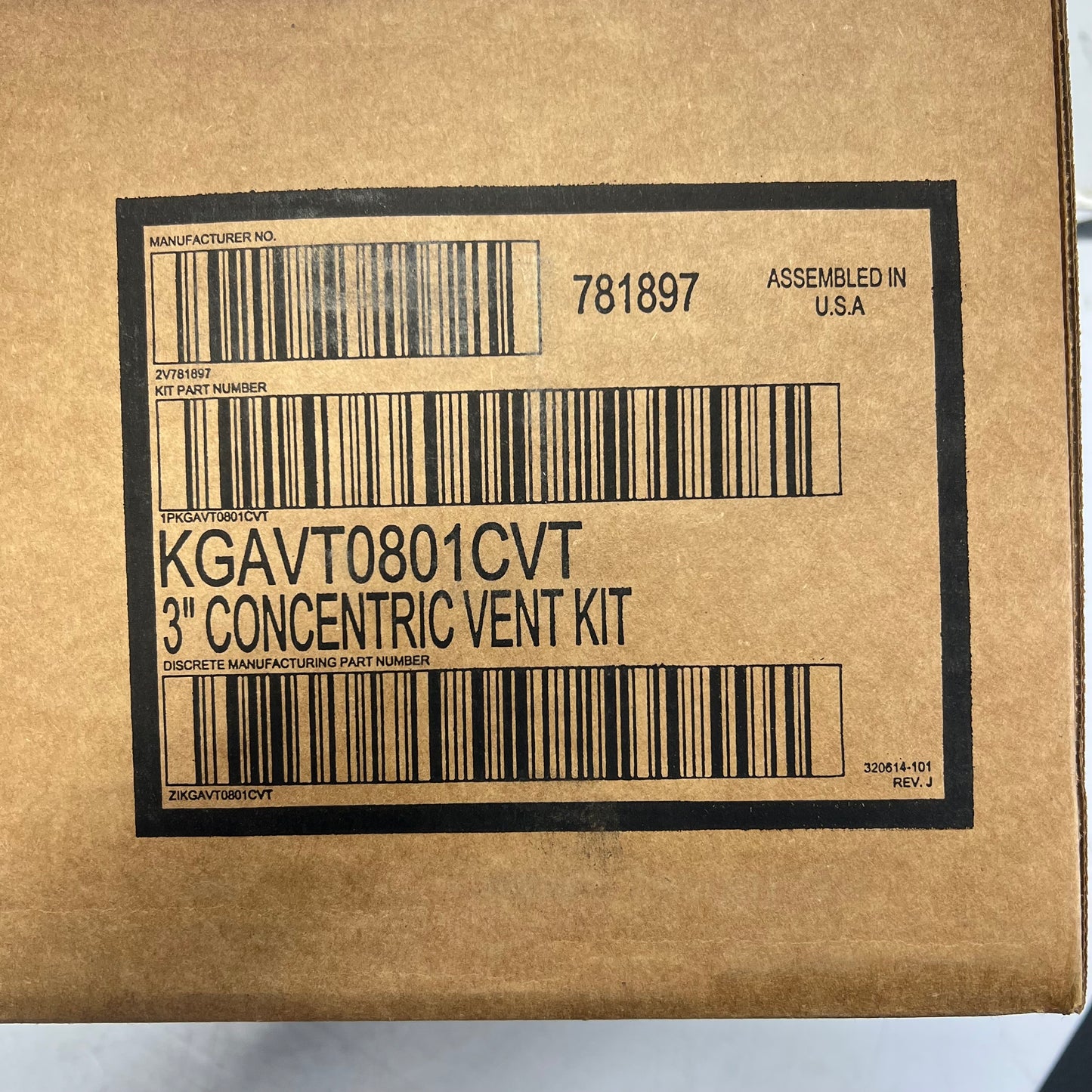 Pvc Concentric Vent Termination Kit 3" White KGAVT0801CVT