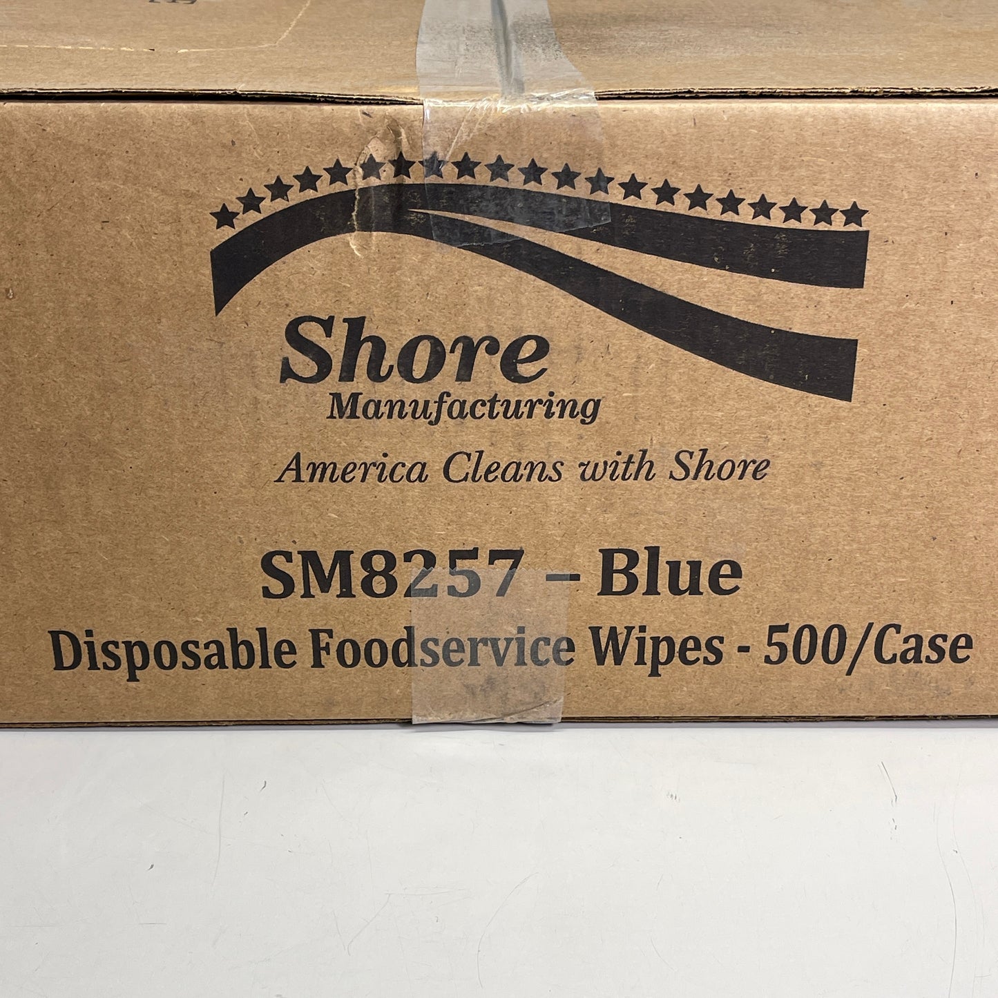 SHORE MANUFACTURING (500 PACK) Foodservice Wipes Sz 13.5" x 14" Blue SM8257