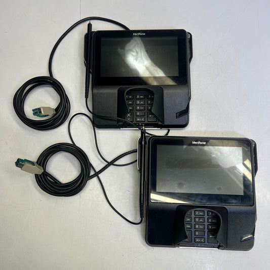 ZA@ VERIFONE (2 PACK) Credit Card Payment Terminal Pos System Black MX925 MX900-02 (Damaged Pen)