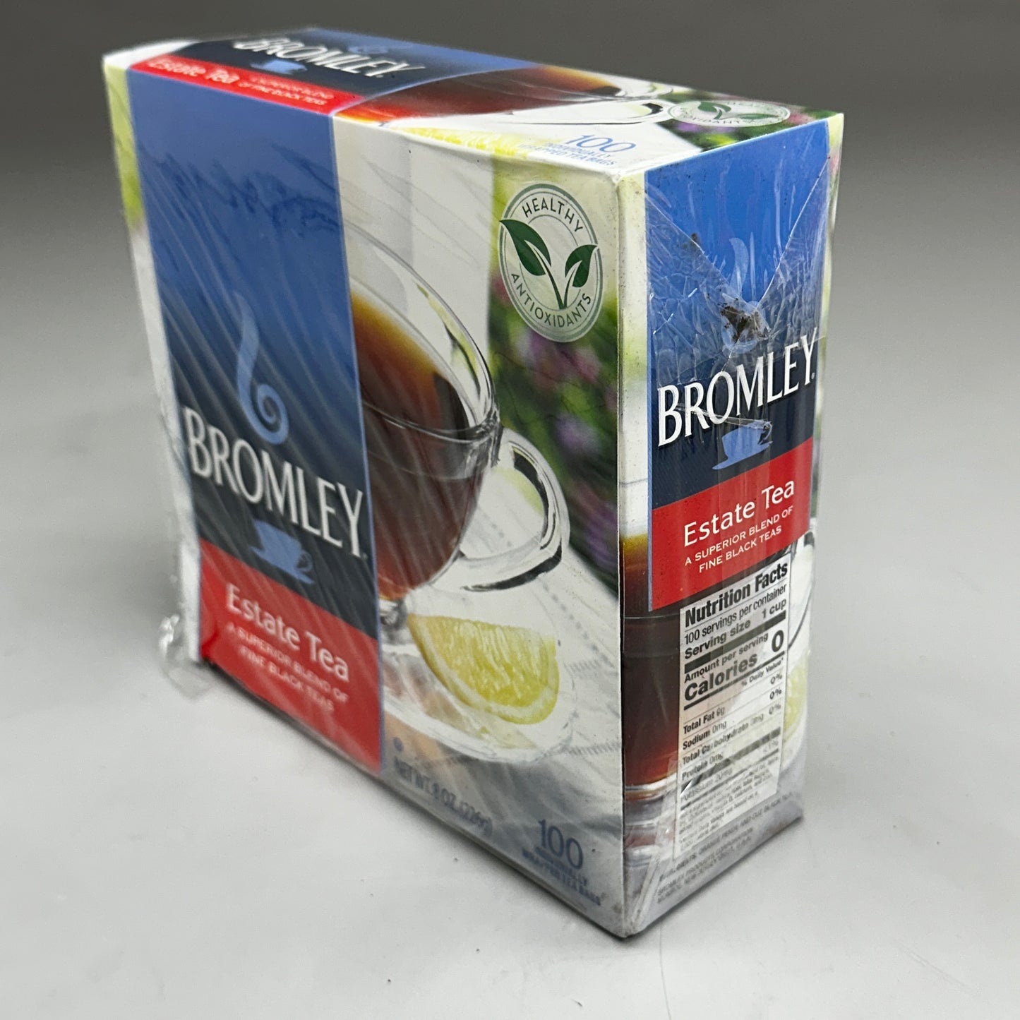 BROMLEY Estate Tea 100 Individually Wrapped Tea Bags 8 oz (226g)