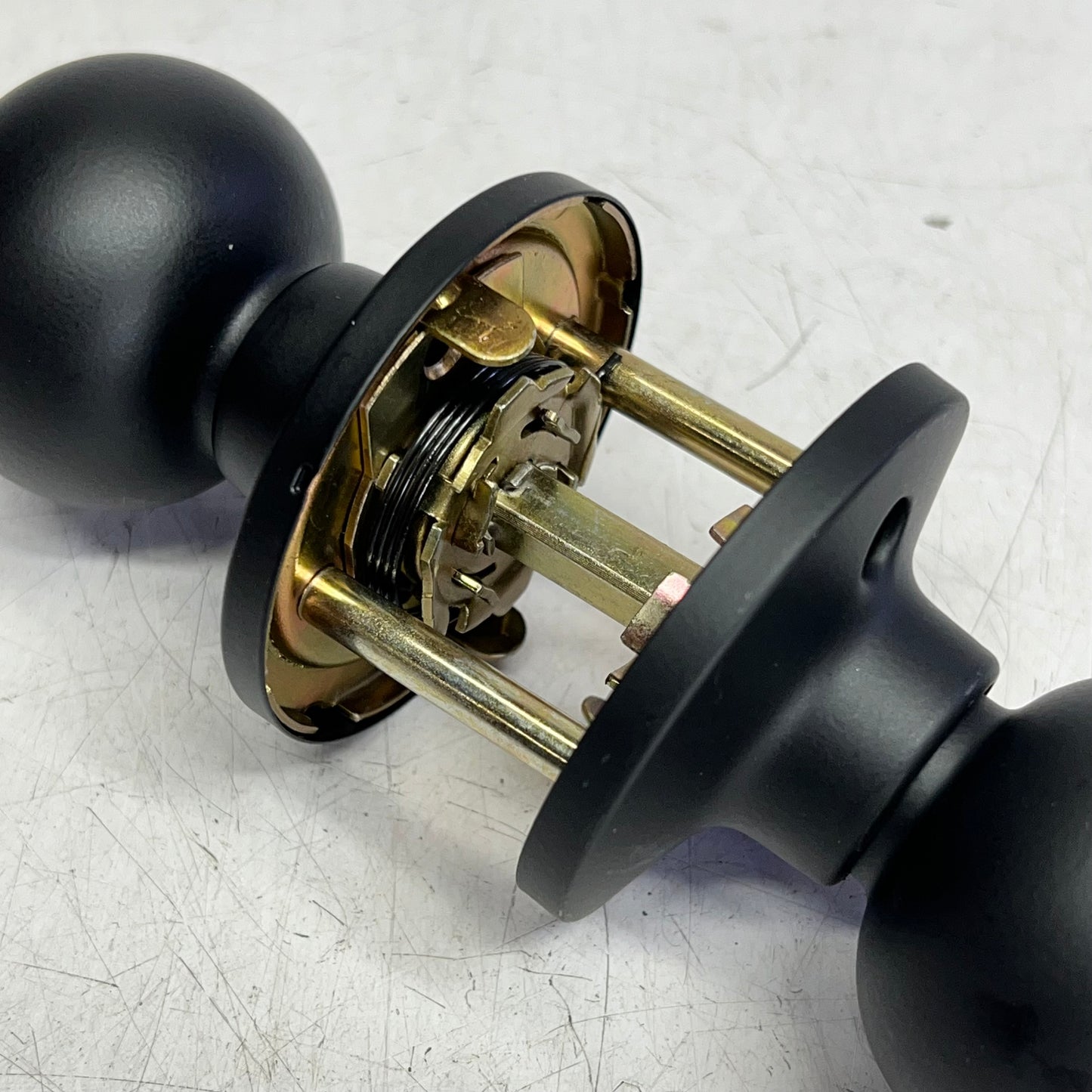 KWIKSET Safe Lock Regina Passage Adjustable Backset Matte Black 9SK10000-055
