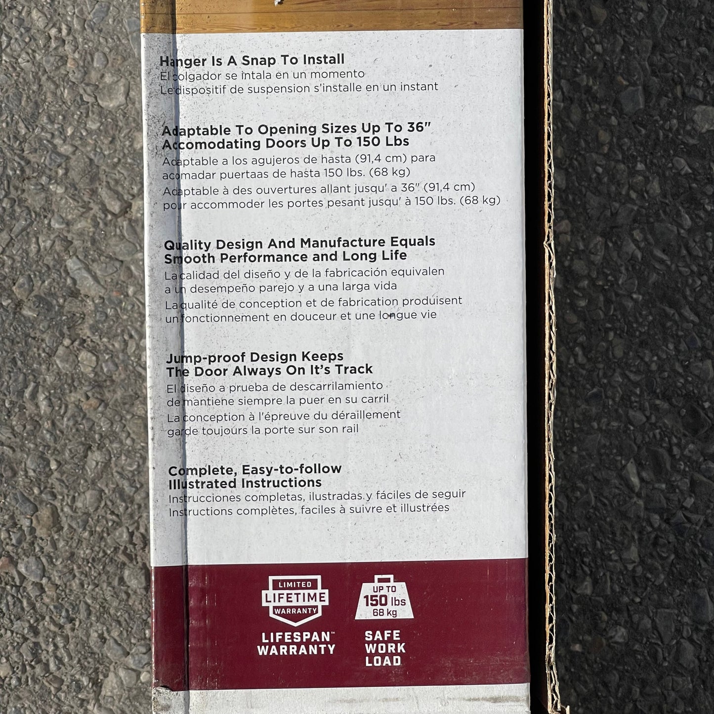 NATIONAL HARDWARE Pocket Door Frame & Hardware Set 36" Width Opening N186-858 (New, Distressed Box)