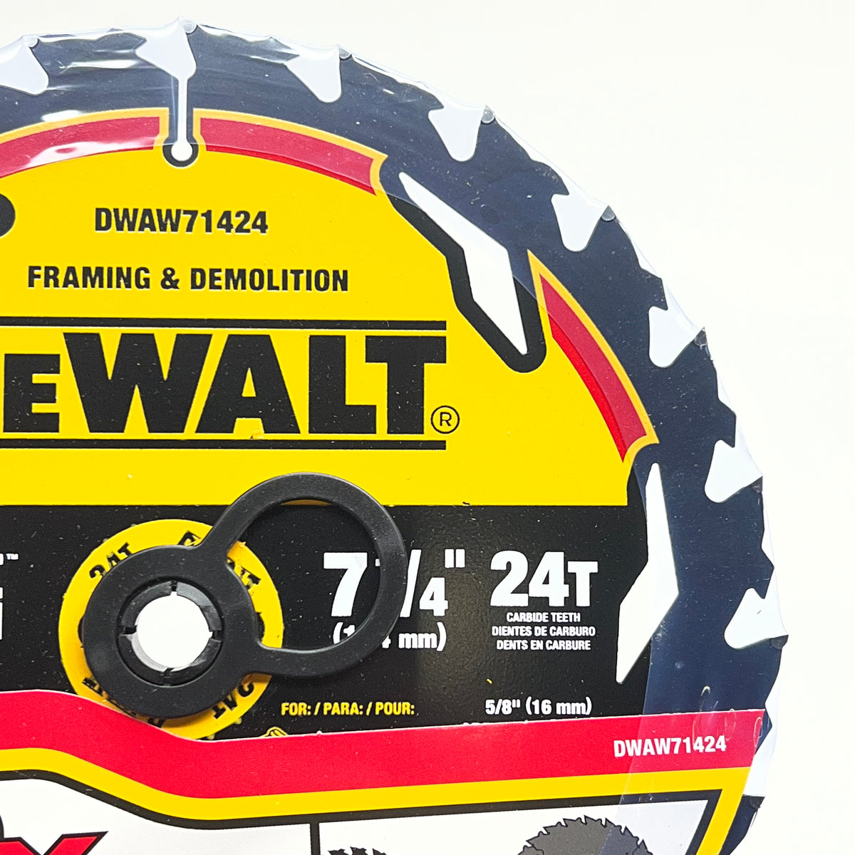 DEWALT (5 PACK) Elite Series Circular Saw Blade Demolition 7 1/4" DWAW|71424