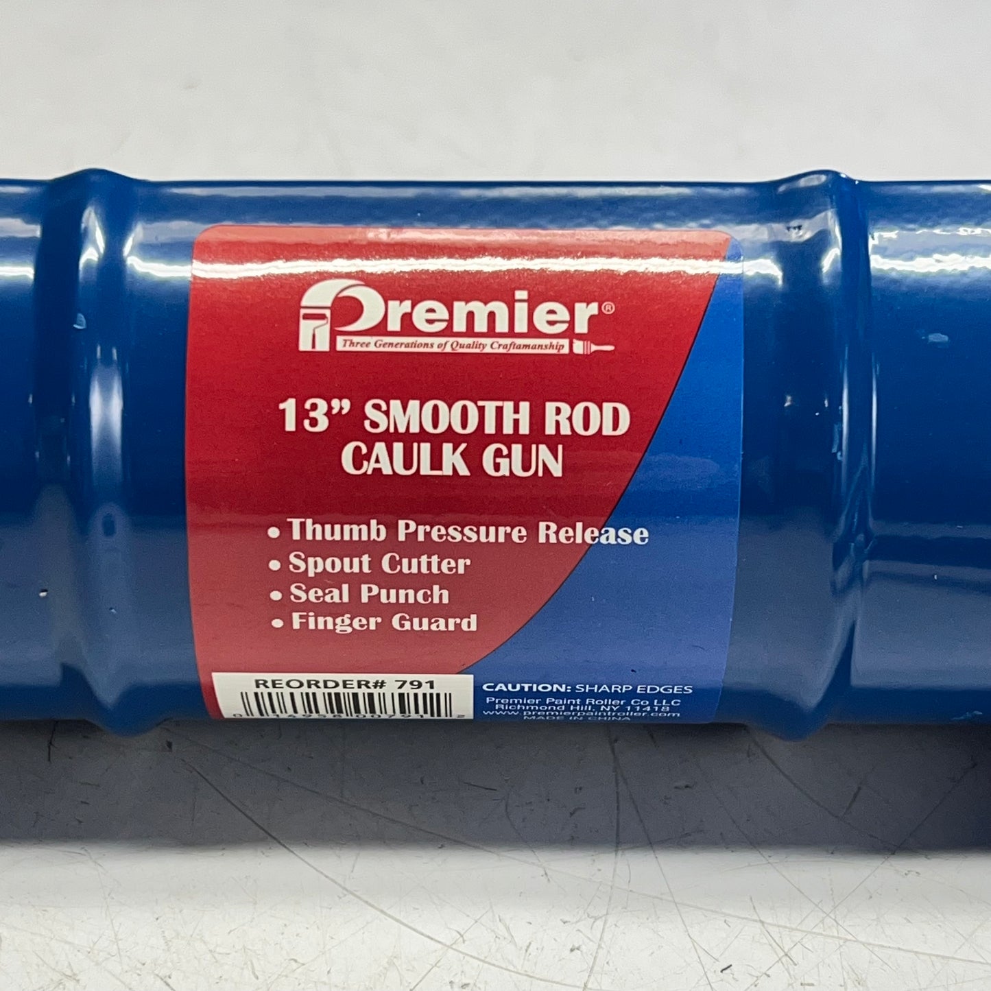 ZA@ PREMIER Paint Roller Caulk Gun Standard Half Barrel Smooth 13" Blue 791