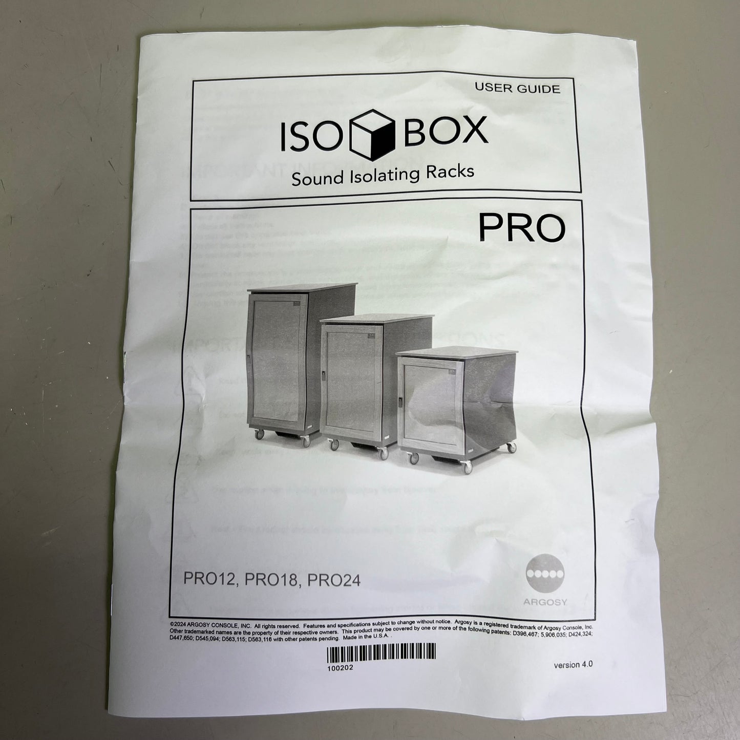 ARGOSY IsoBox PRO12 w/ Right-Hand Door Swing Black Satin on Oak Trim