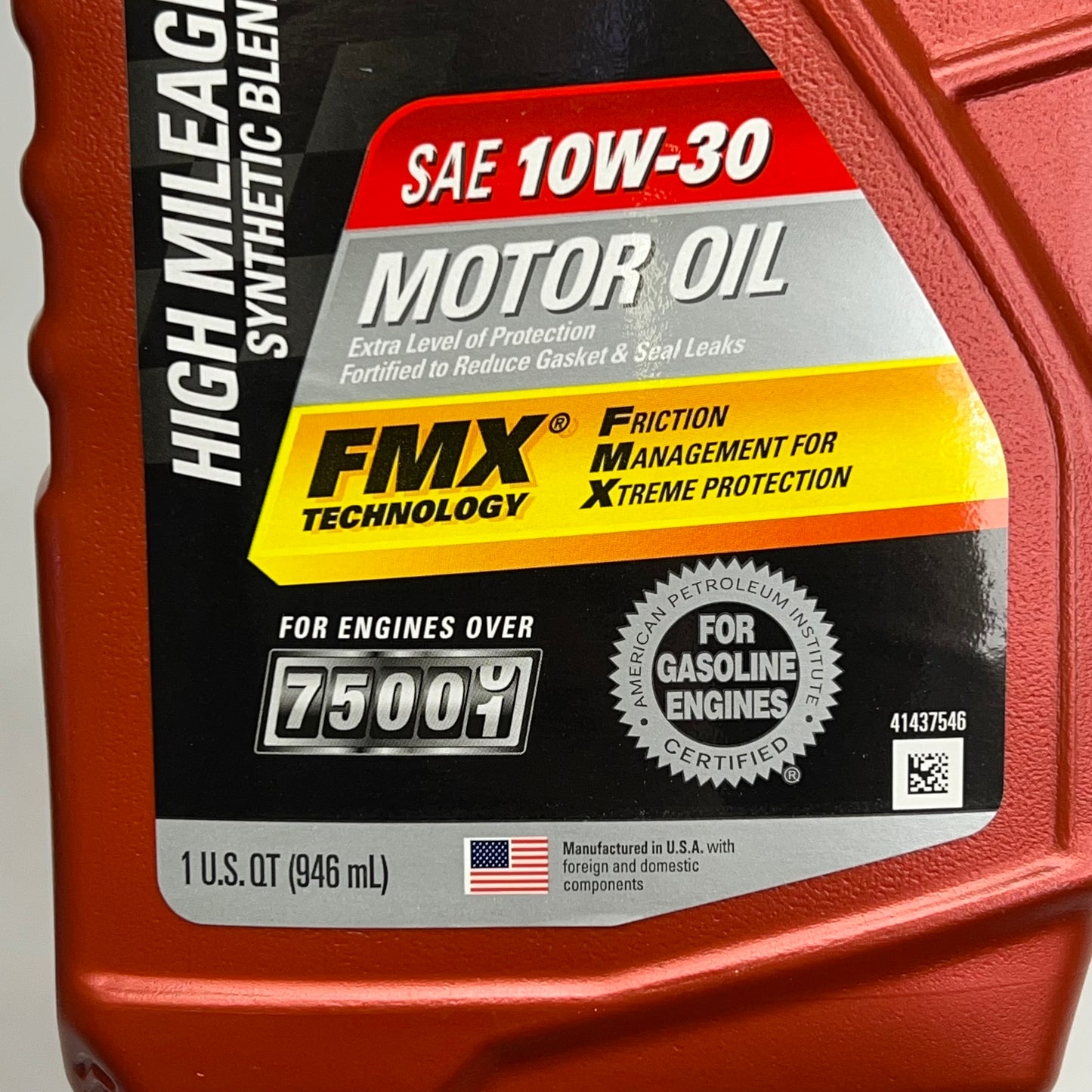 MAG1 (6 PACK) High Mileage Synthetic Blend 10W-30 Motor Oil  1 Quart Brown 64839