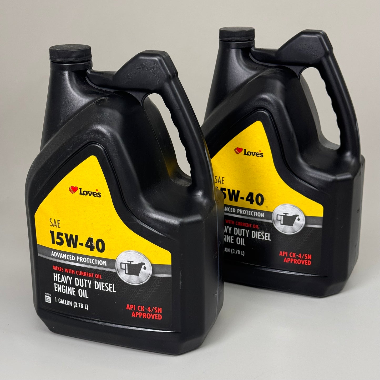 LOVES (2 PACK, 2 GALLONS TOTAL) SAE 15W-40 Advanced Protection Heavy Duty Diesel