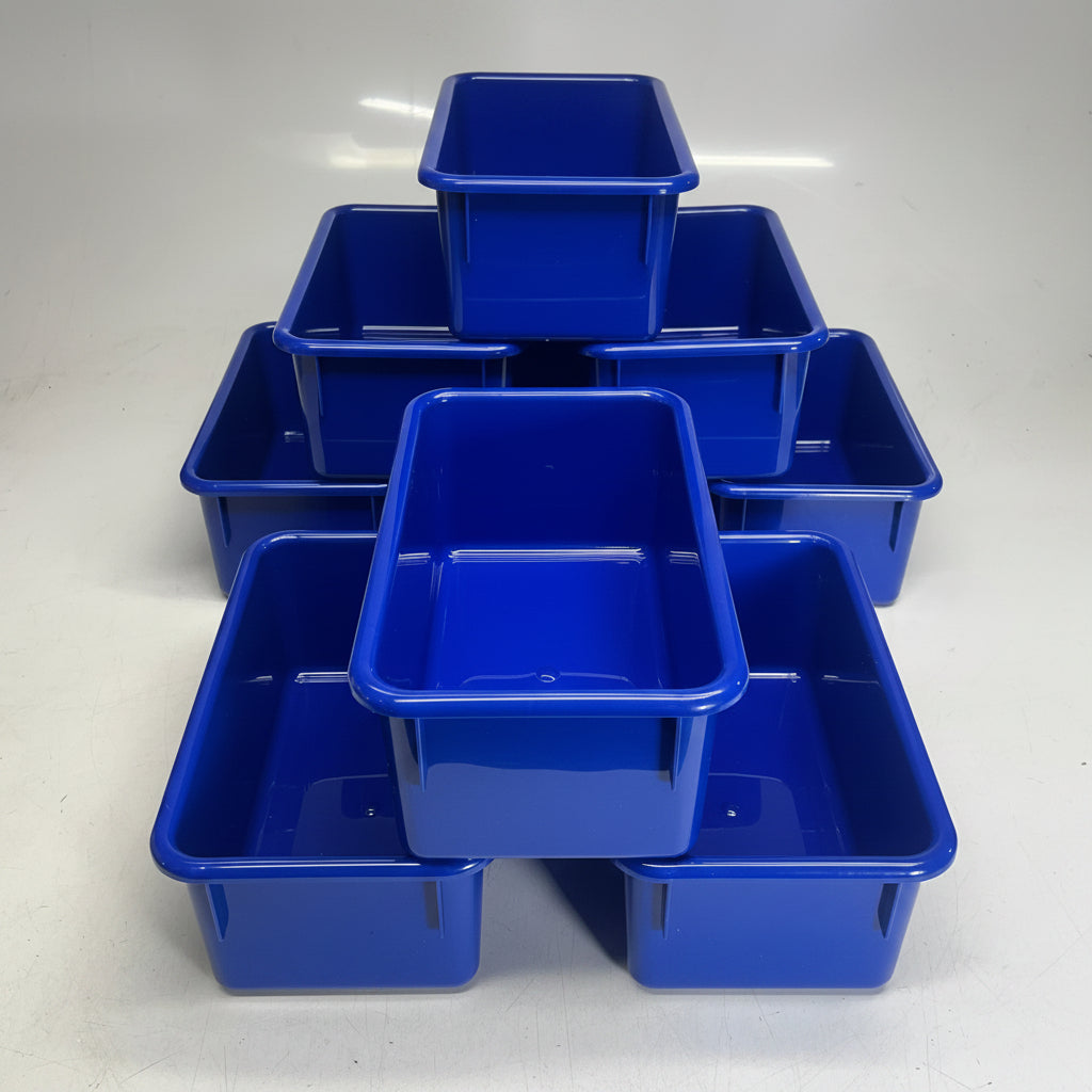 LAKESHORE (9 PACK) Heavy Duty Plastic Handy Storage Box  8"x13 1/4" Blue YB10BU