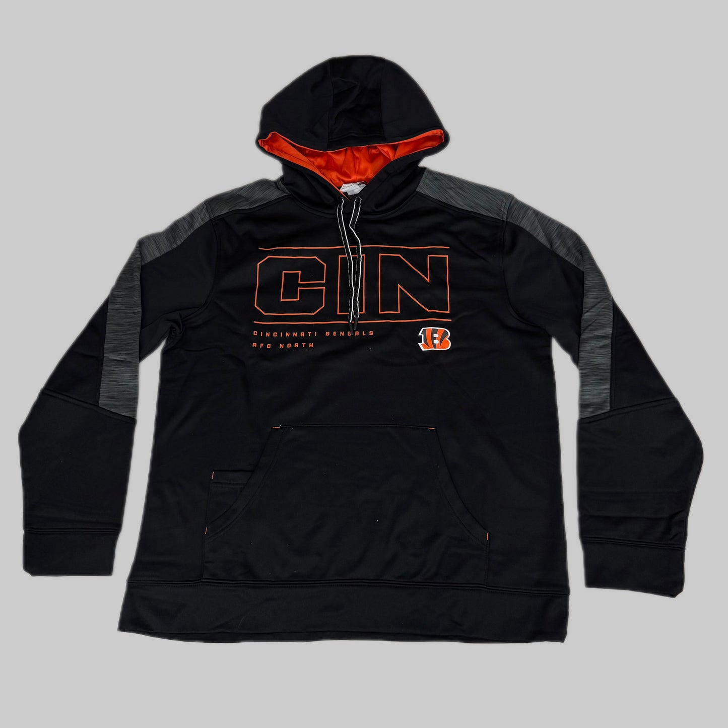 NFL Cincinnati Bengals Hoodie AFC North Sweatshirt Pullover SZ L Black 1802967