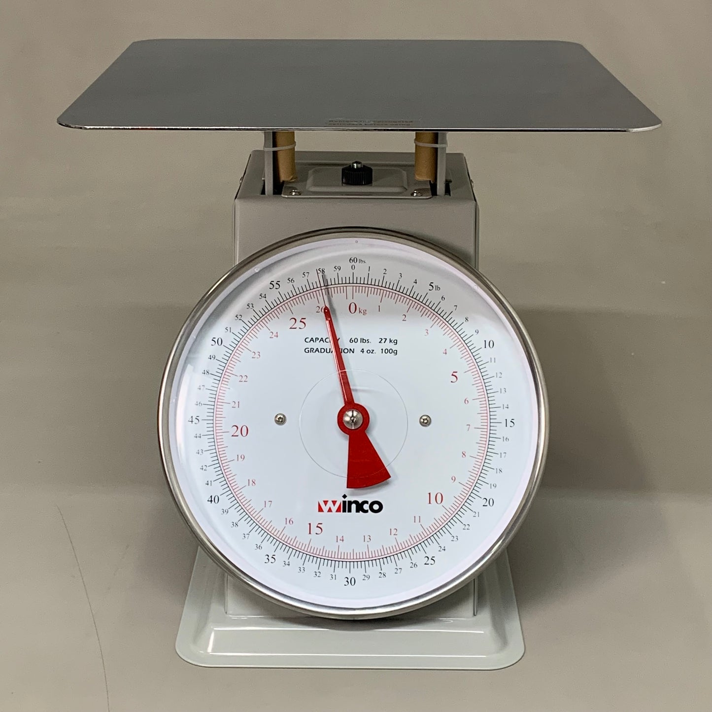 WINCO Mechanical Receiving Scale w/ 9" Dial 60 Pound SCAL-960