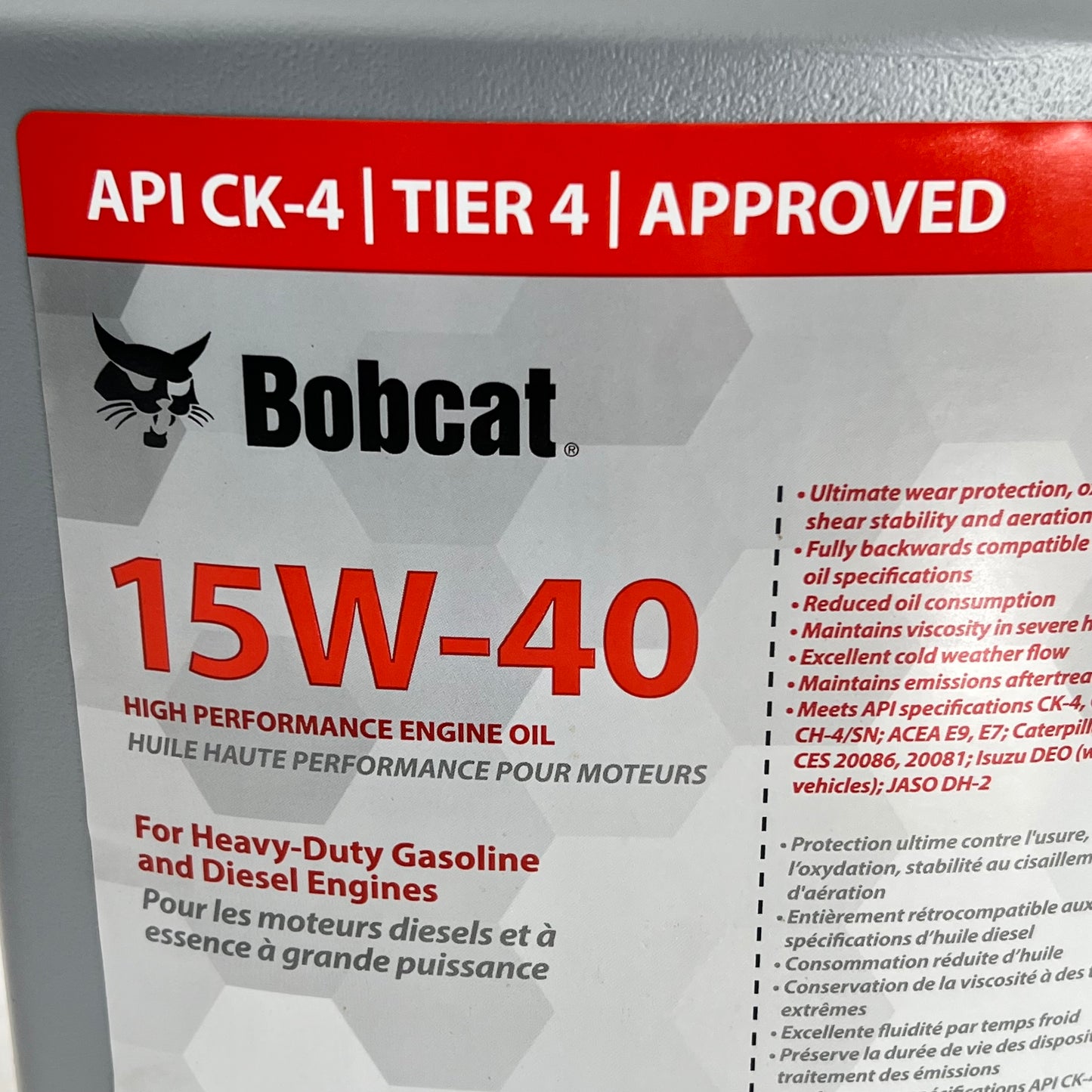 BOBCAT (2 PACK) High Performance Engine Oil 15w-40 for Diesel & Gasoline 1 Gal