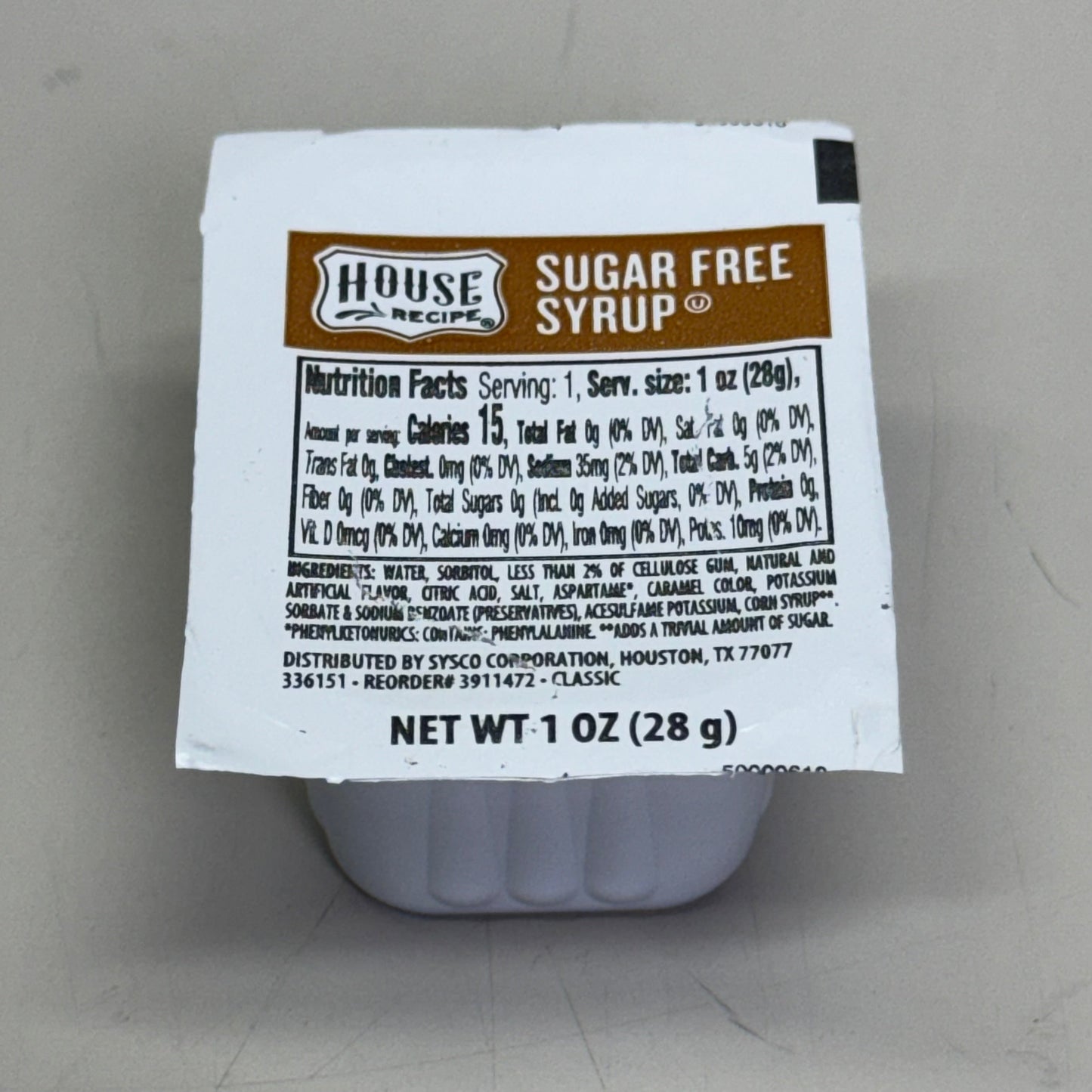 ZA@ HOUSE (200 PACK) Sugar Free Syrup Cups 1oz (New) B