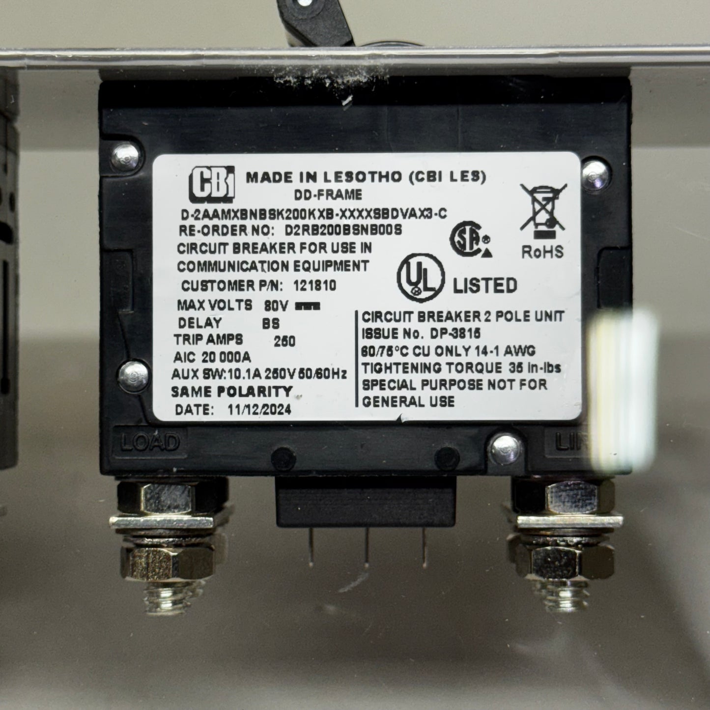 VERTIV 200 Abattdiskkit Field Retrofit Kit Black & Blue F1011294 (New Other, Distressed Box)