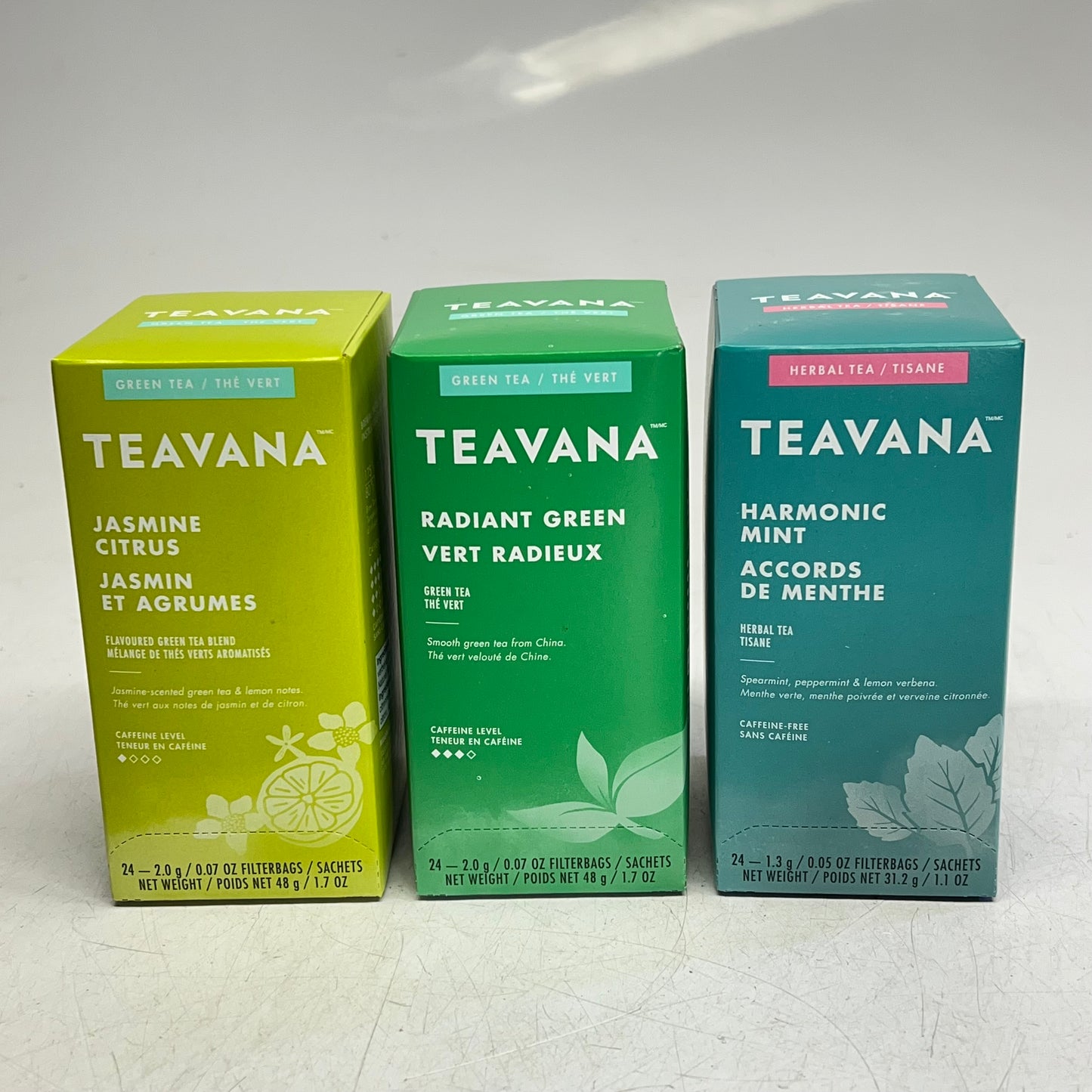 ZA@ STARBUCKS Teavana (8 PACK) 8 Kinds of Assorted Black & Herbal Teas (24 -1.3g bags per Box) BB 03/27