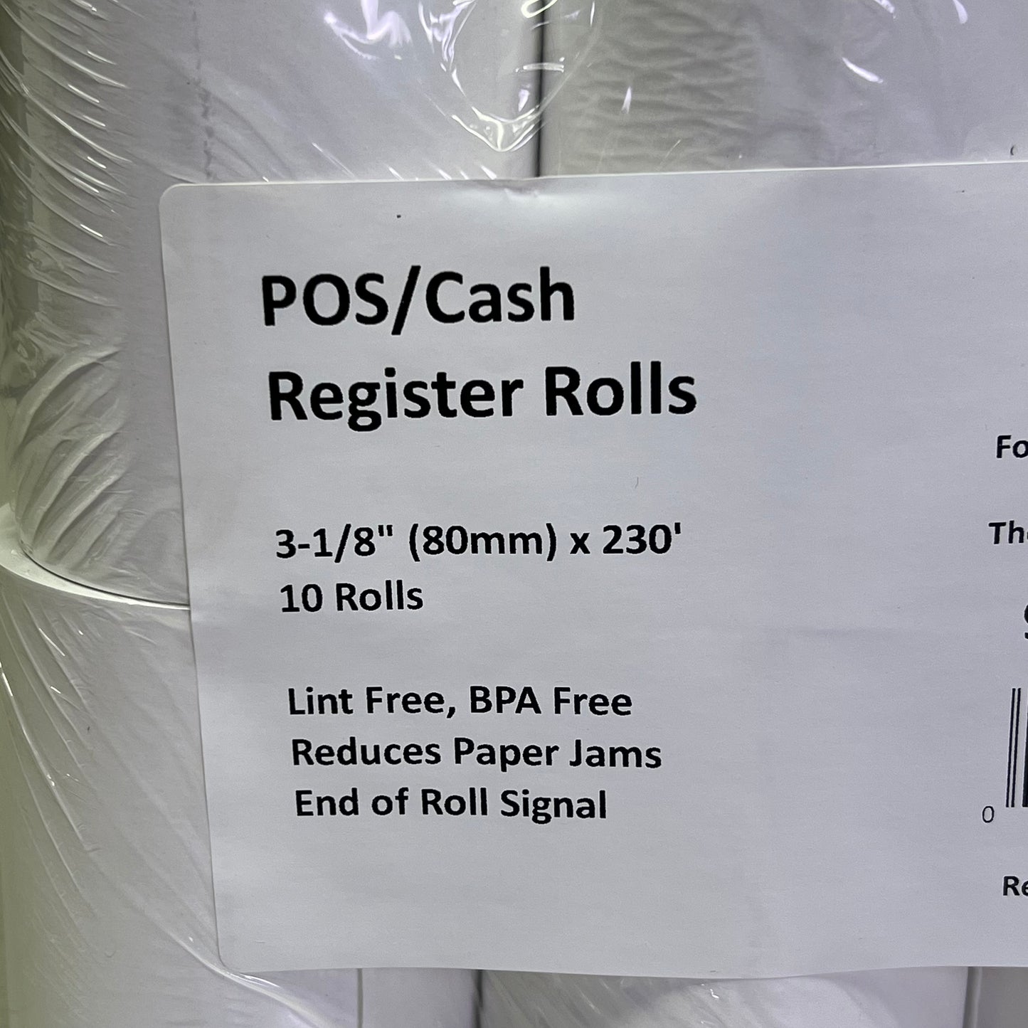 ZA@ (50 PACK) Thermal Paper Receipt Rolls  3-1/8" x 230' White 9078-1356