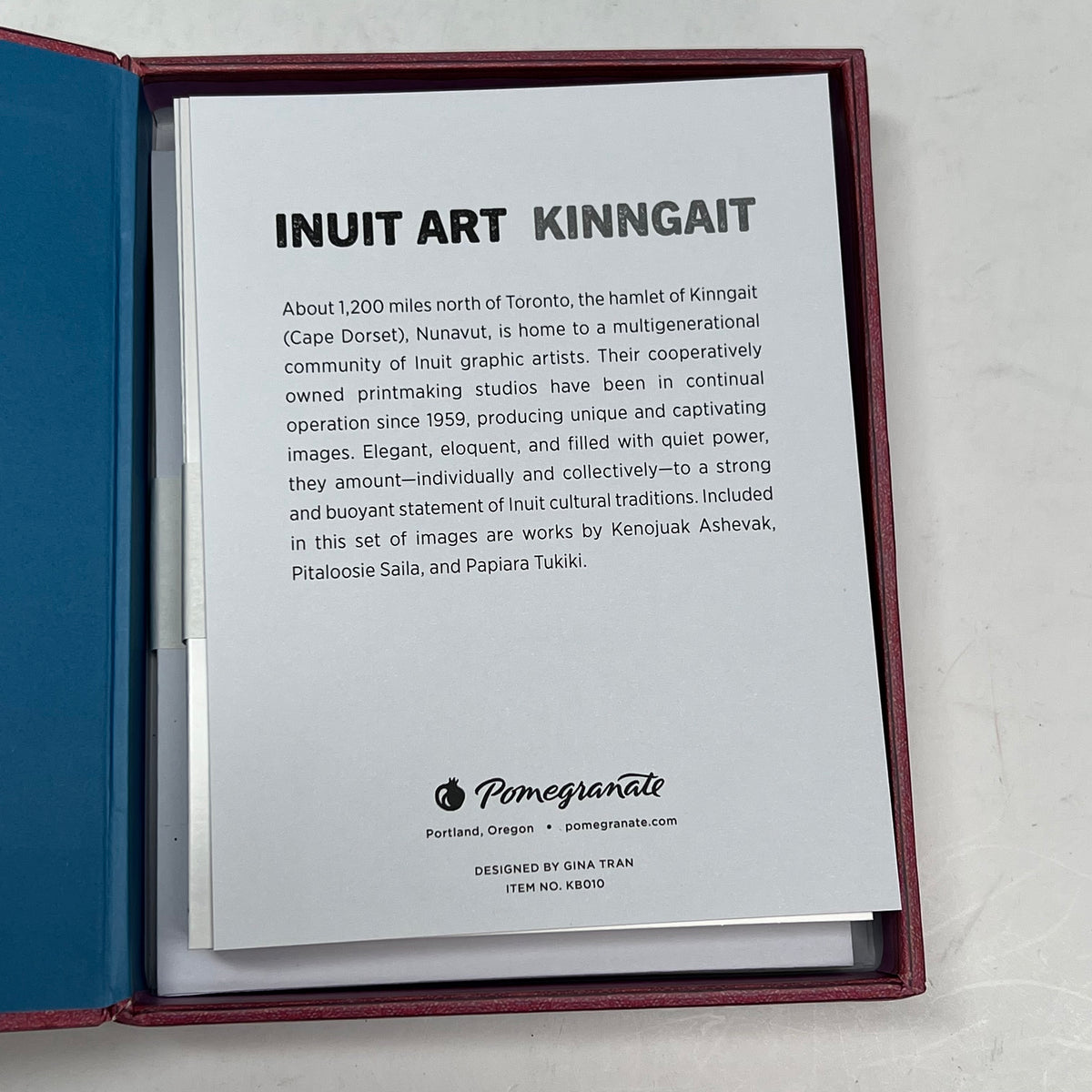POMEGRANATE (2 PACK, 16 EACH) Inuit Art Kinngait Notecards W/ Envelope  4x5"