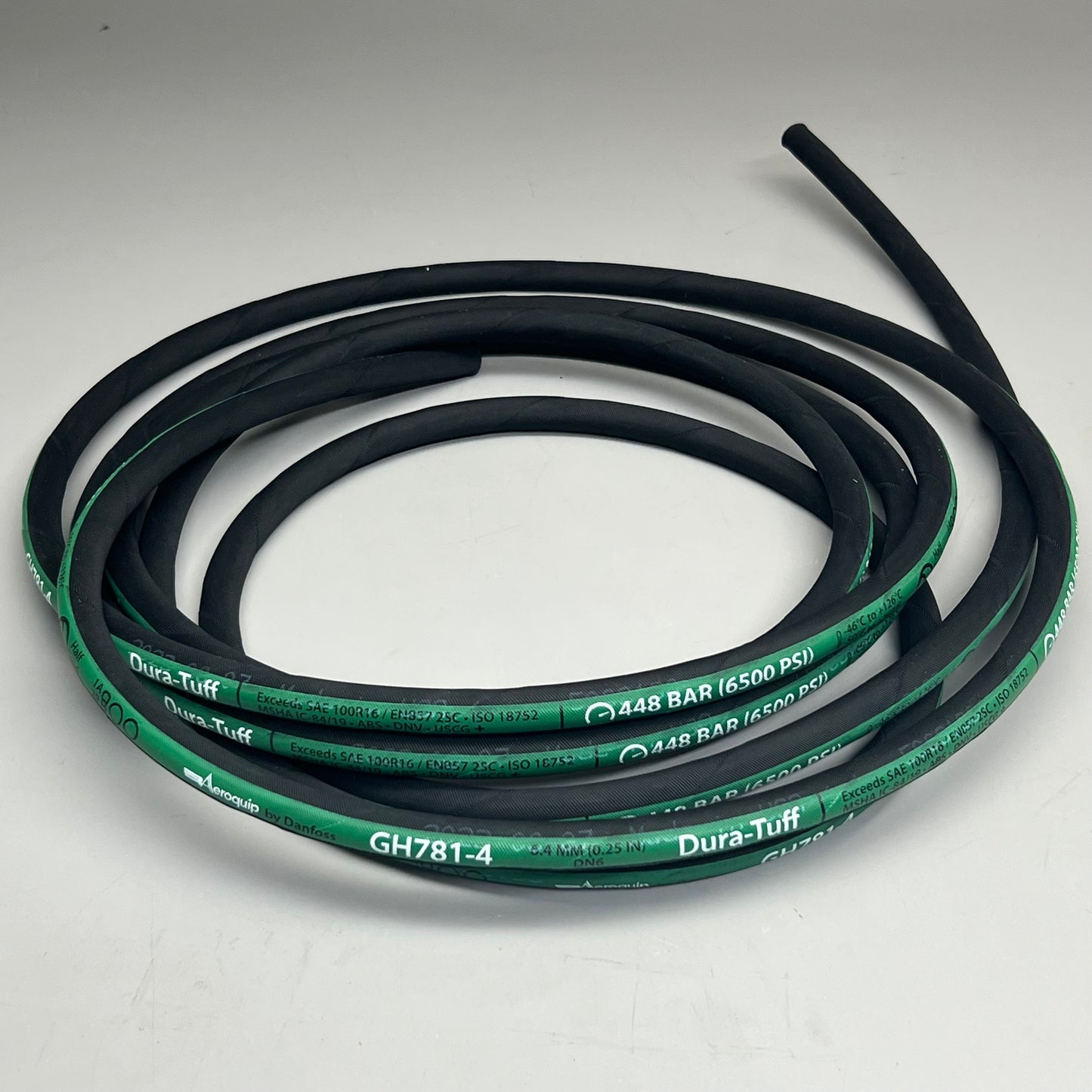 Heritage Plastics Hydraulic Hose (25 FEET) GH781-4 Dura-Tuff .25" 448 Bar 6500 PSI