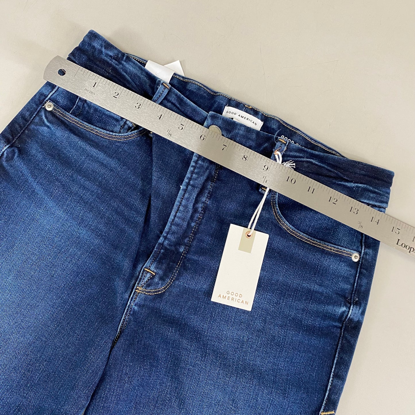 GOOD AMERICAN Good Classic Slim High Rise Jeans Women's Sz 10 Indigo511 GCLBSH960T