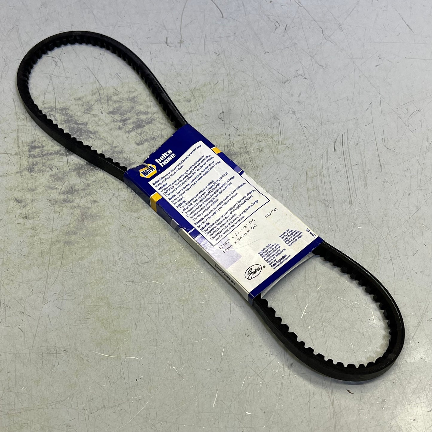 NAPA EPDM High Capacity Notched V-Belt HC41 13/32" x 37 3/8" Black 257365