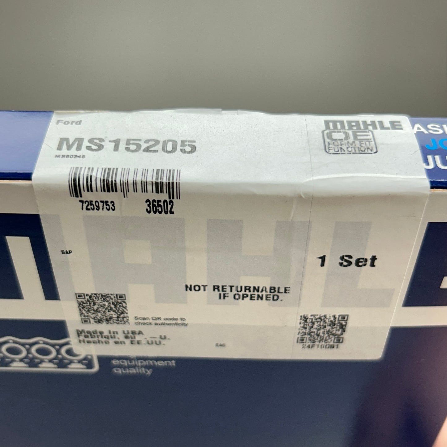 MAHLE Exhaust Manifold Gasket Replacement Part For Ford MS15205