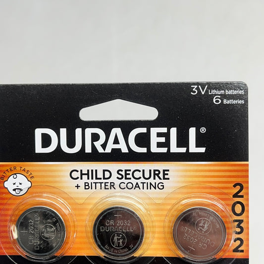 ZA@ DURACELL Lithium Coin Batteries 3V - Set of 6 Silver 2032