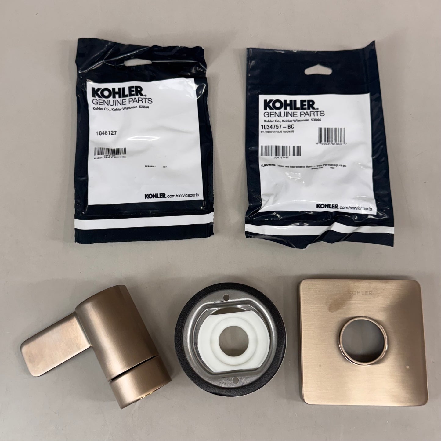 KOHLER Parallel Transfer Valve Trim Vibrant Brushed Bronze T23509-4-BV