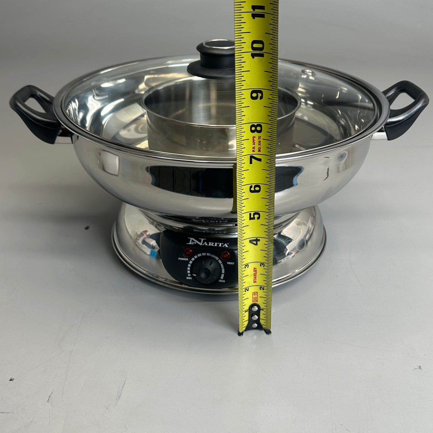 NARITA Electric Stainless Steel 2 Way Hot Pot 4.5qt NEC-3016