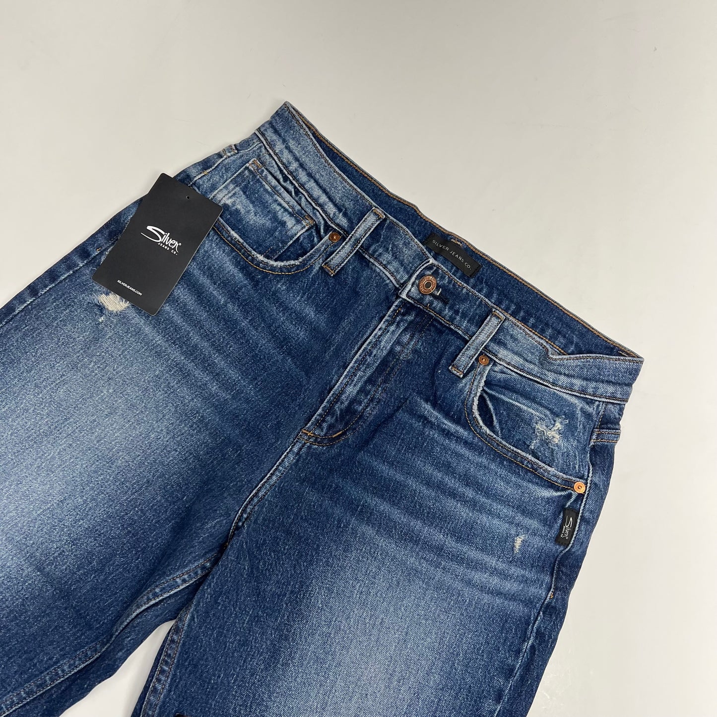SILVER JEANS CO Frisco High Rise Straight Leg Jeans Women's Size 28/28 Indigo