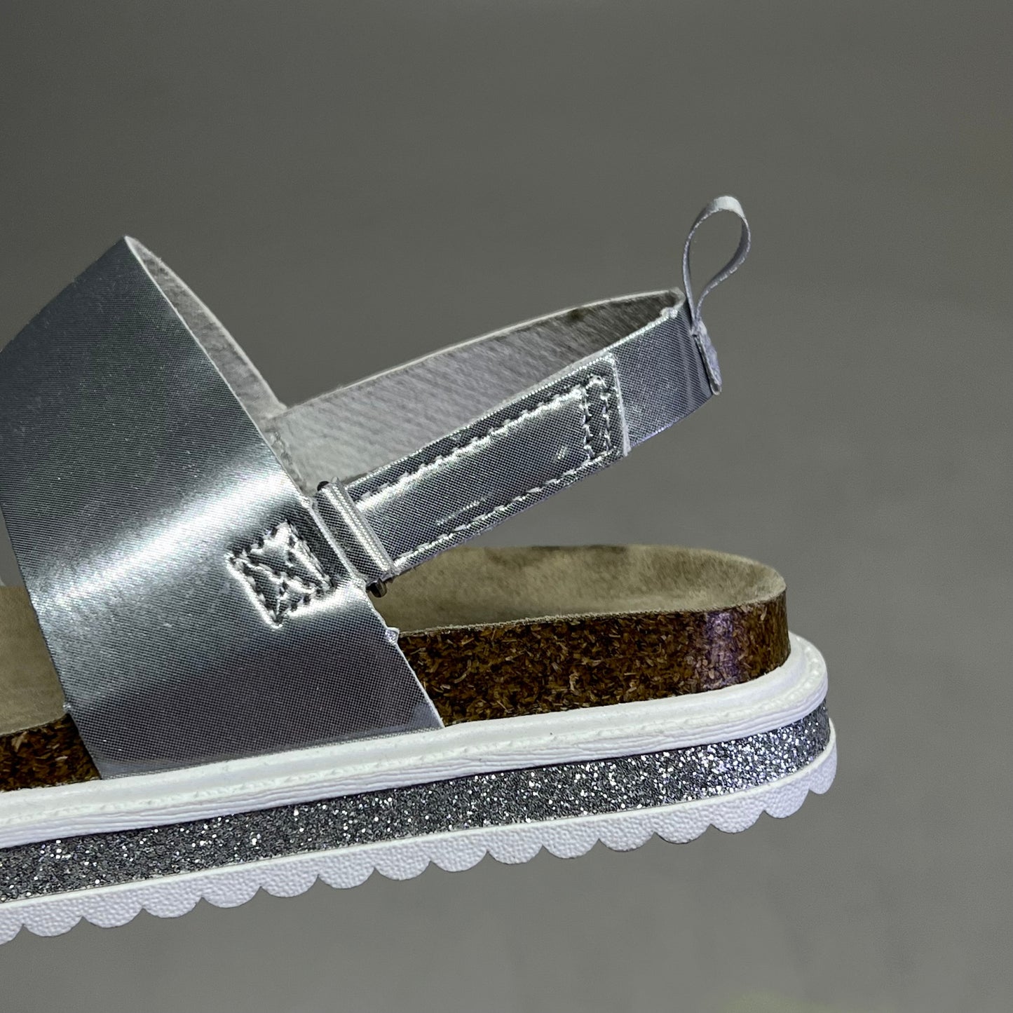 CARTER'S Carlyle Toddlers Back Strap Sandal Girl's Sz 12 Silver CS21Y01B