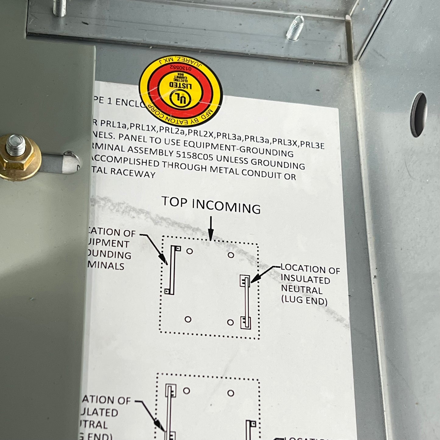 EATON Ez Box Unpainted Galvanized Steel Panel Board 20"Wx36"H X 5-3/4" EZB203|6R