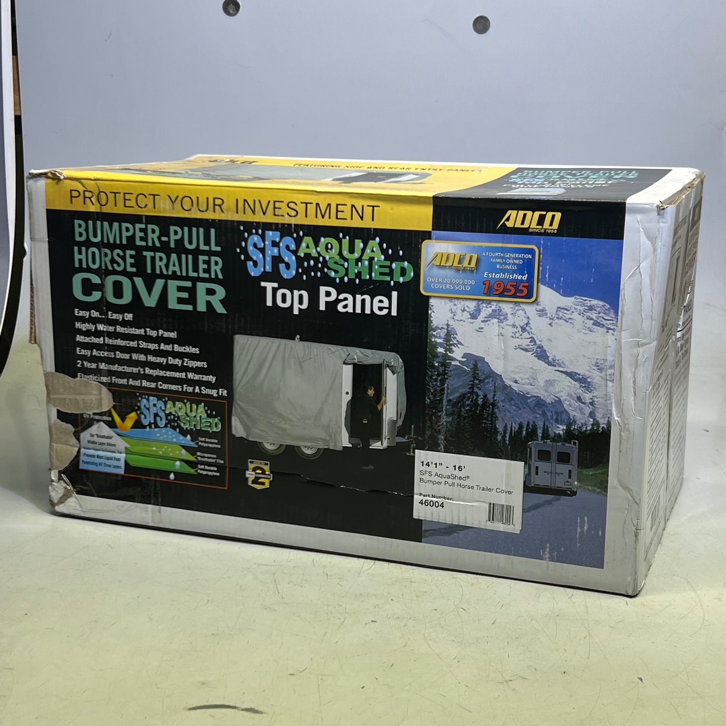 ADCO Bumper Pull Horse Trailer Cover Sz 14'1" - 16' 46004 (New Other, Distressed Box)