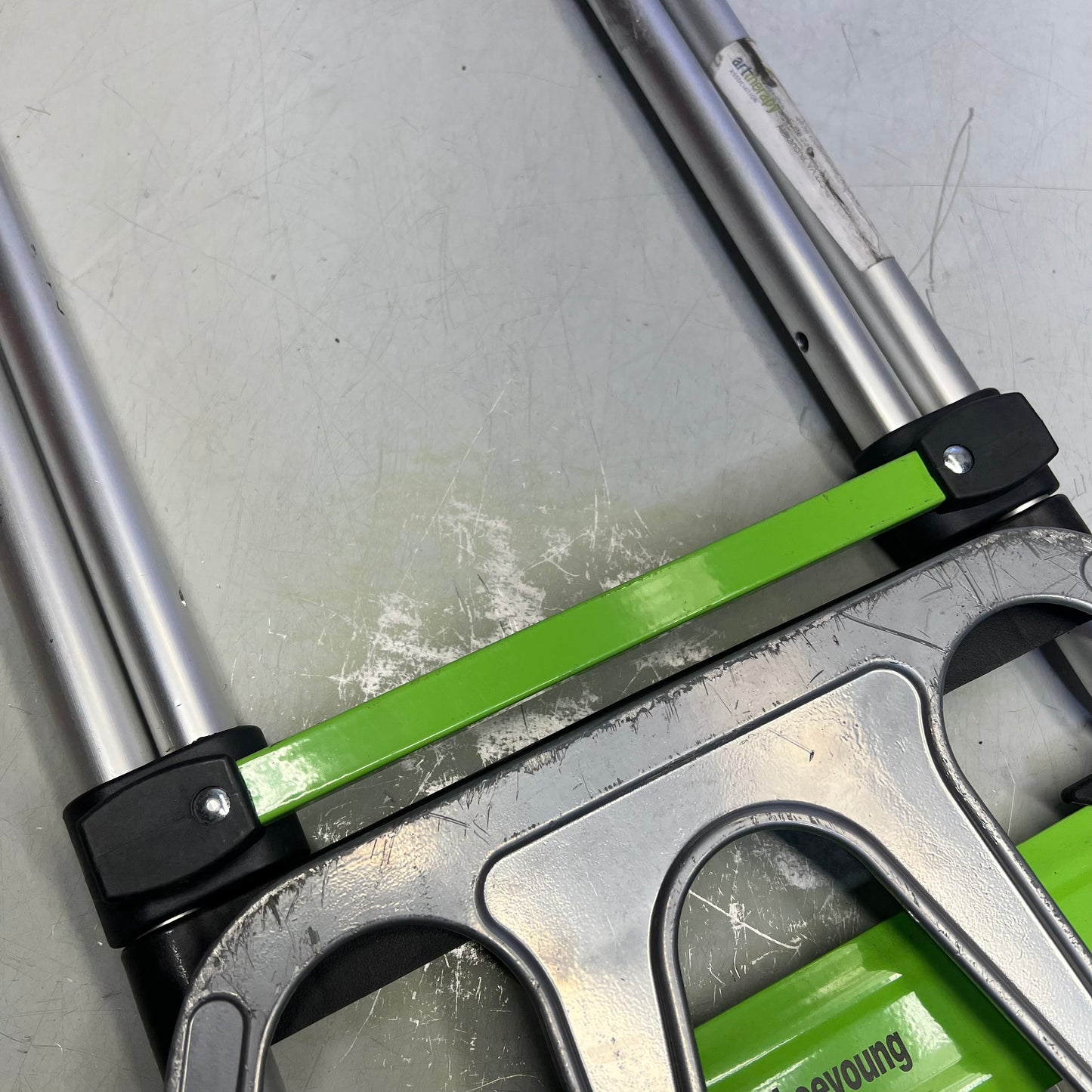 ZA@ LEEYOUNG Aluminum Folding Hand Truck & Dolly 309lb Capacity Grey/Green GZS120AT (Used)