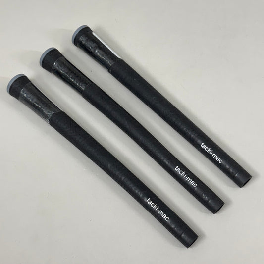 TACKI-MAC (3 PACK) Round Golf Grips 10.5" x 1" Dia Black