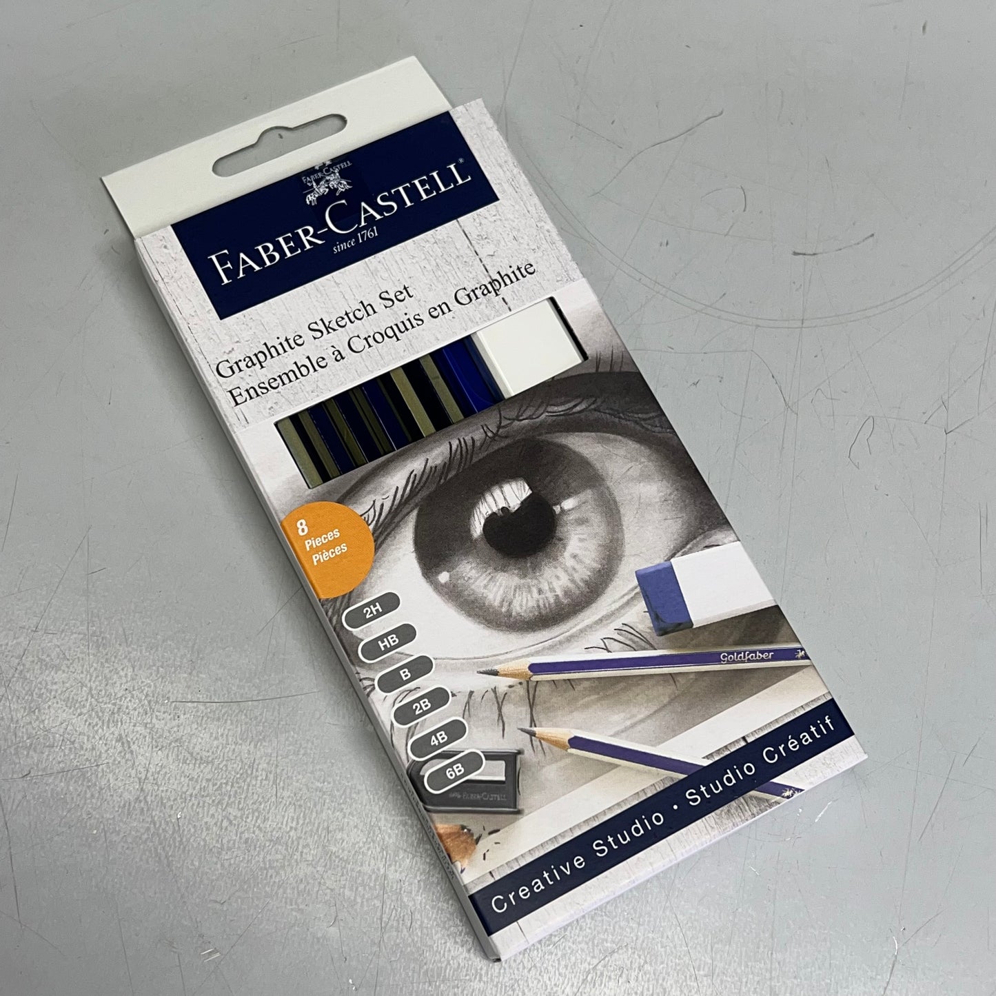 FABER-CASTELL (2 PACK) Graphite Sketch Pencil Set W/ Clay 8 Piece Set 114000T