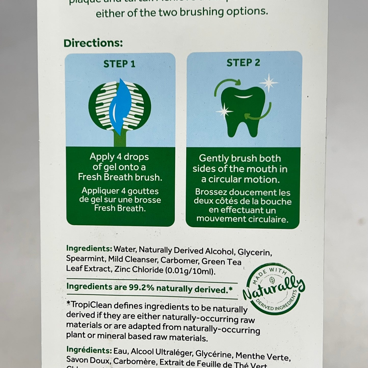 TROPICLEAN (2 PACK) Fresh Breath Oral Care Kit for Dogs Plaque & Tartar Control