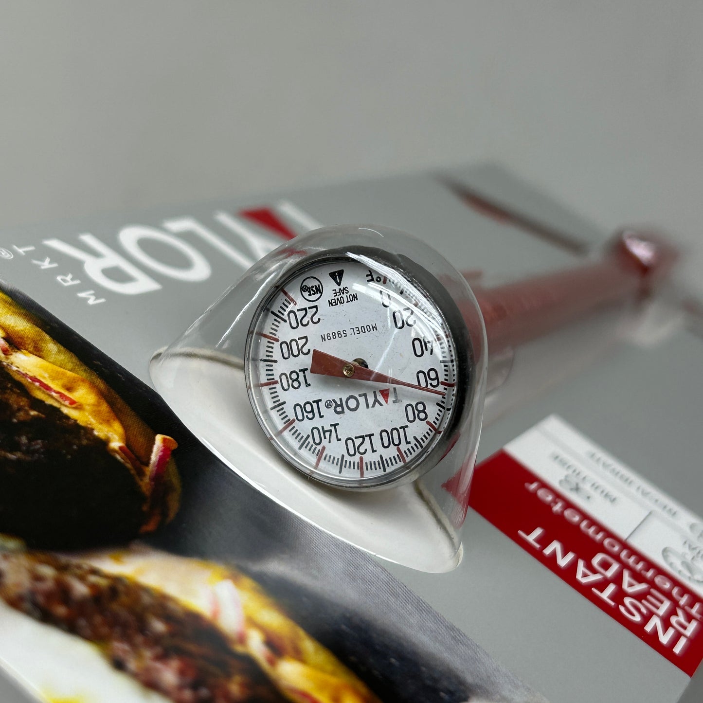 TAYLOR (2 PACK) Instant Read Thermometer With Sleeve Red 5989N (New)