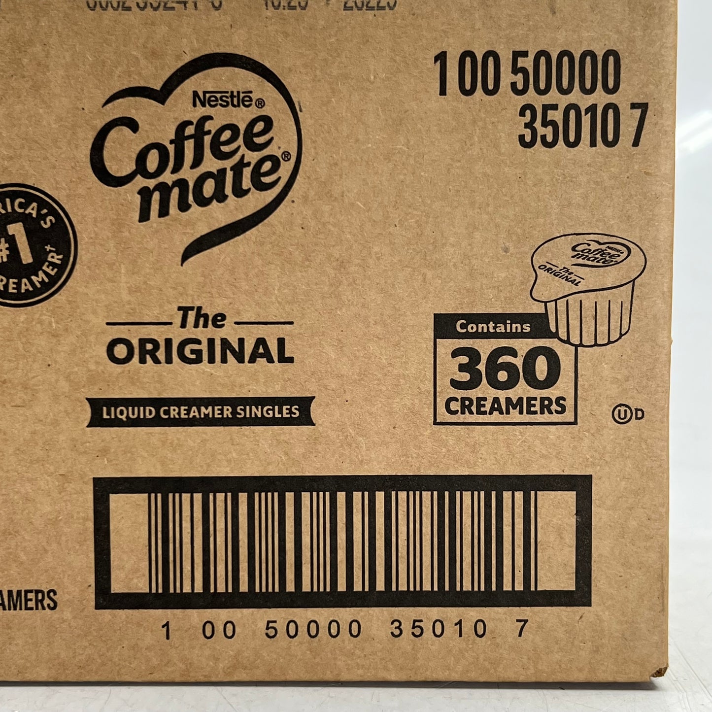 NESTLE (360 PACK) Coffee Mate Liquid Creamer Singles 0.38 fl oz. 11000372 BB 01/27