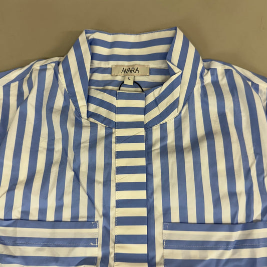 AVARA Emilia Dress Women's SZ L Blue/ White 14706-4