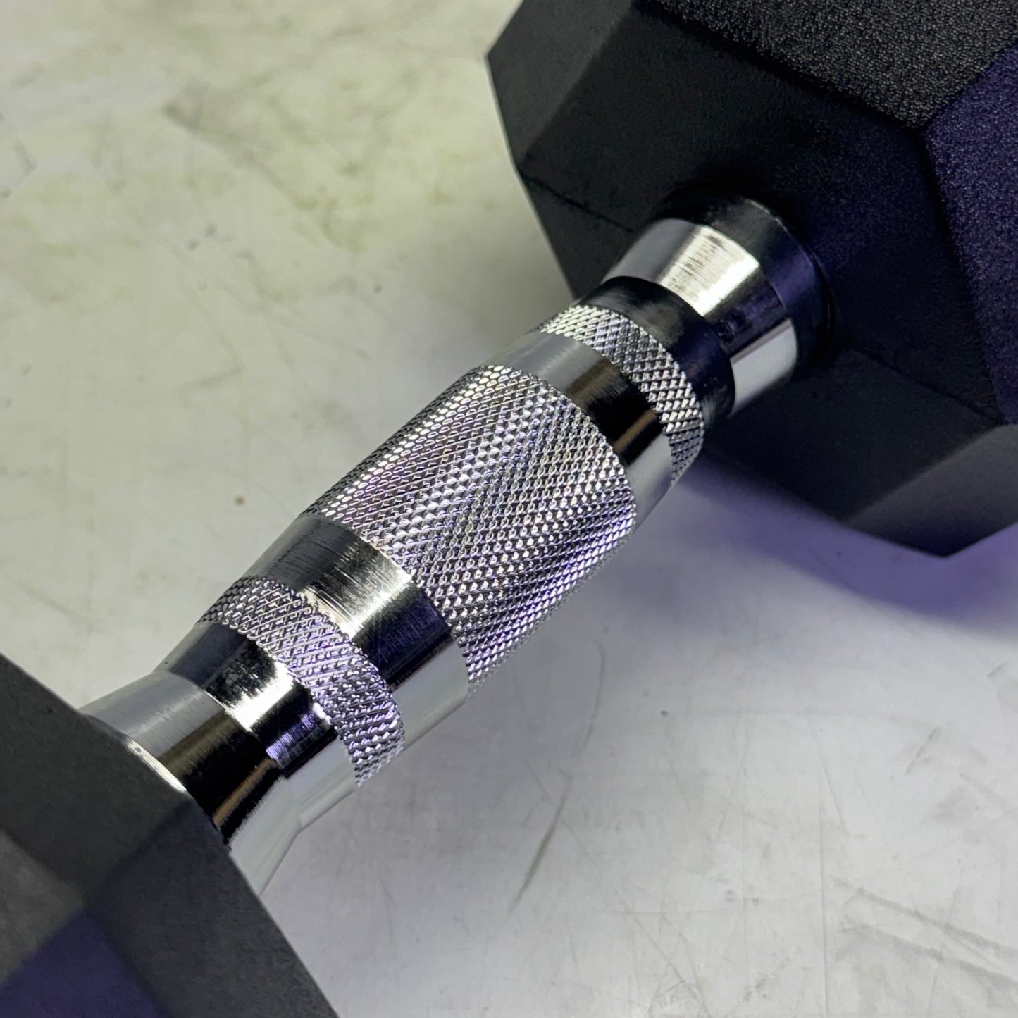 TITAN FITNESS (2 PACK) Black Rubber Coated Hex Dumbbell Single 25lb HEXDBB_25