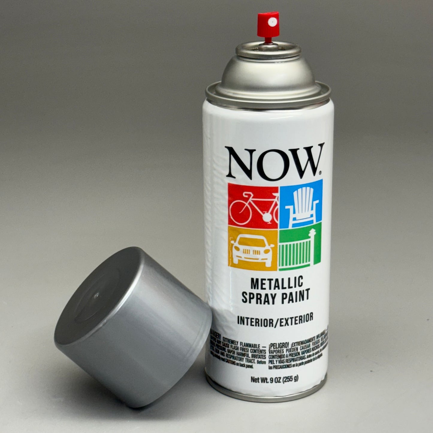 NOW (6 PACK) Metallic Enamel Spray Paint 9oz Interior/ Exterior