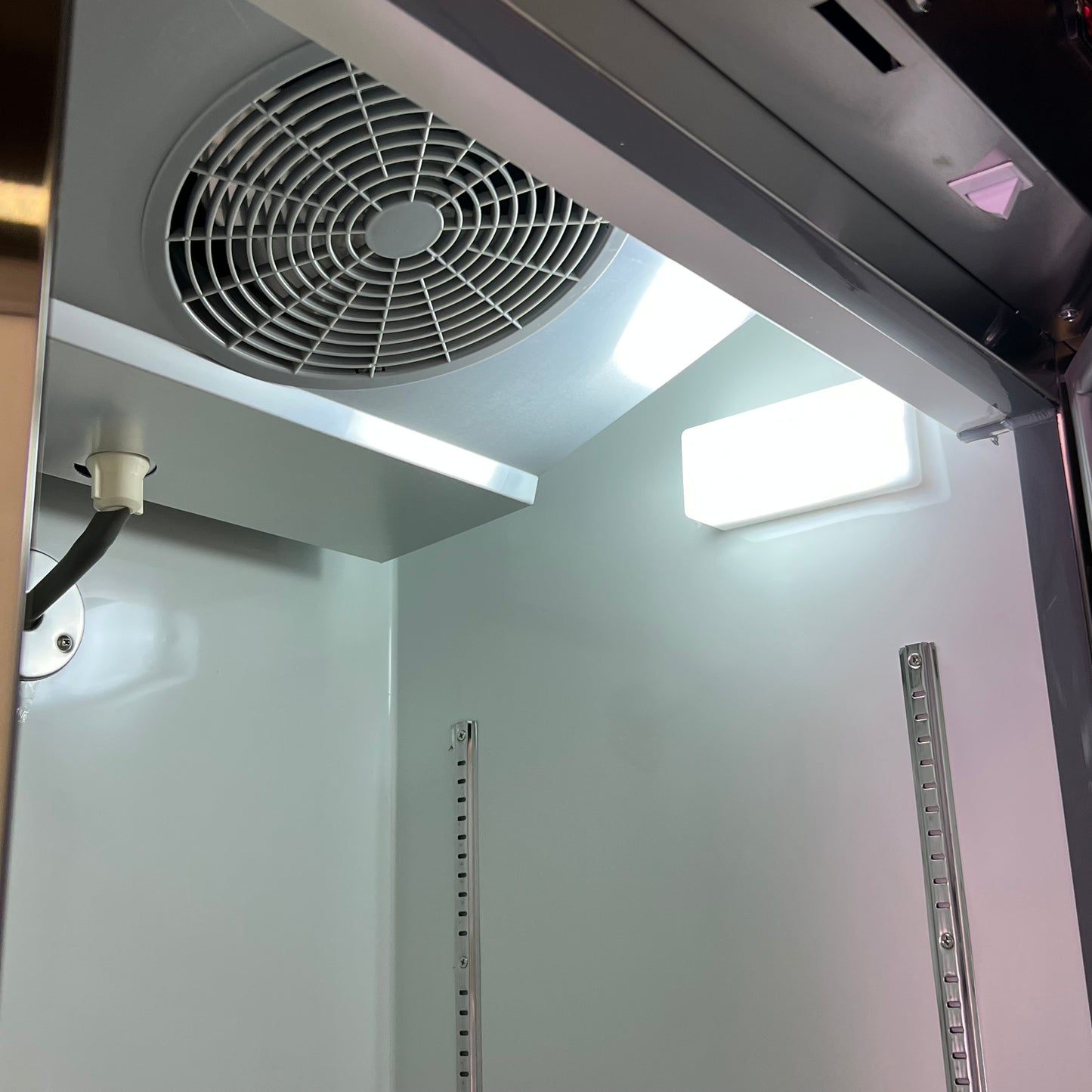 Z@ AVANTCO Solid Door Reach Refrigerator 115V 304 SS 30 3/8x27 3/8x84 1/2 178A19RHC (As-is)