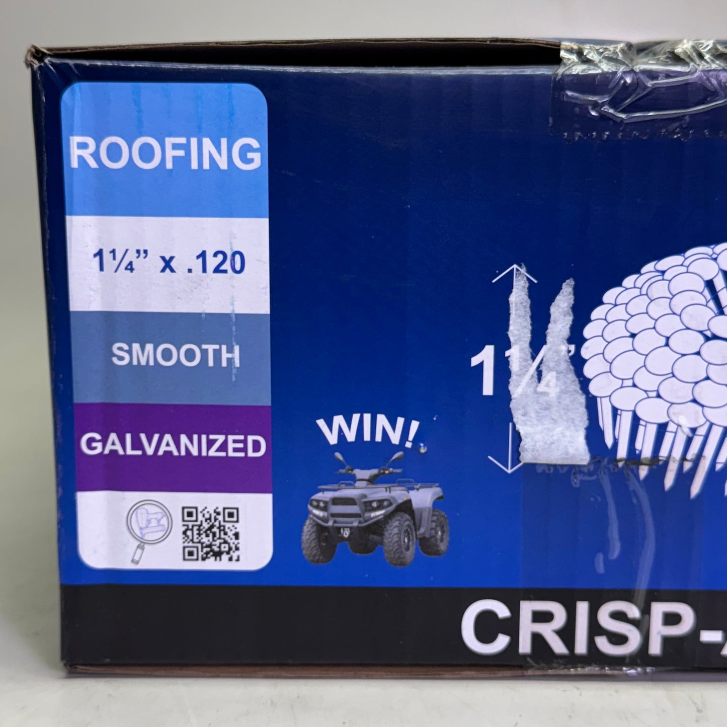 CRISP-AIR (7200 Pcs) Roofing Nails Sz 1 1/4" x .120, Gold 02032