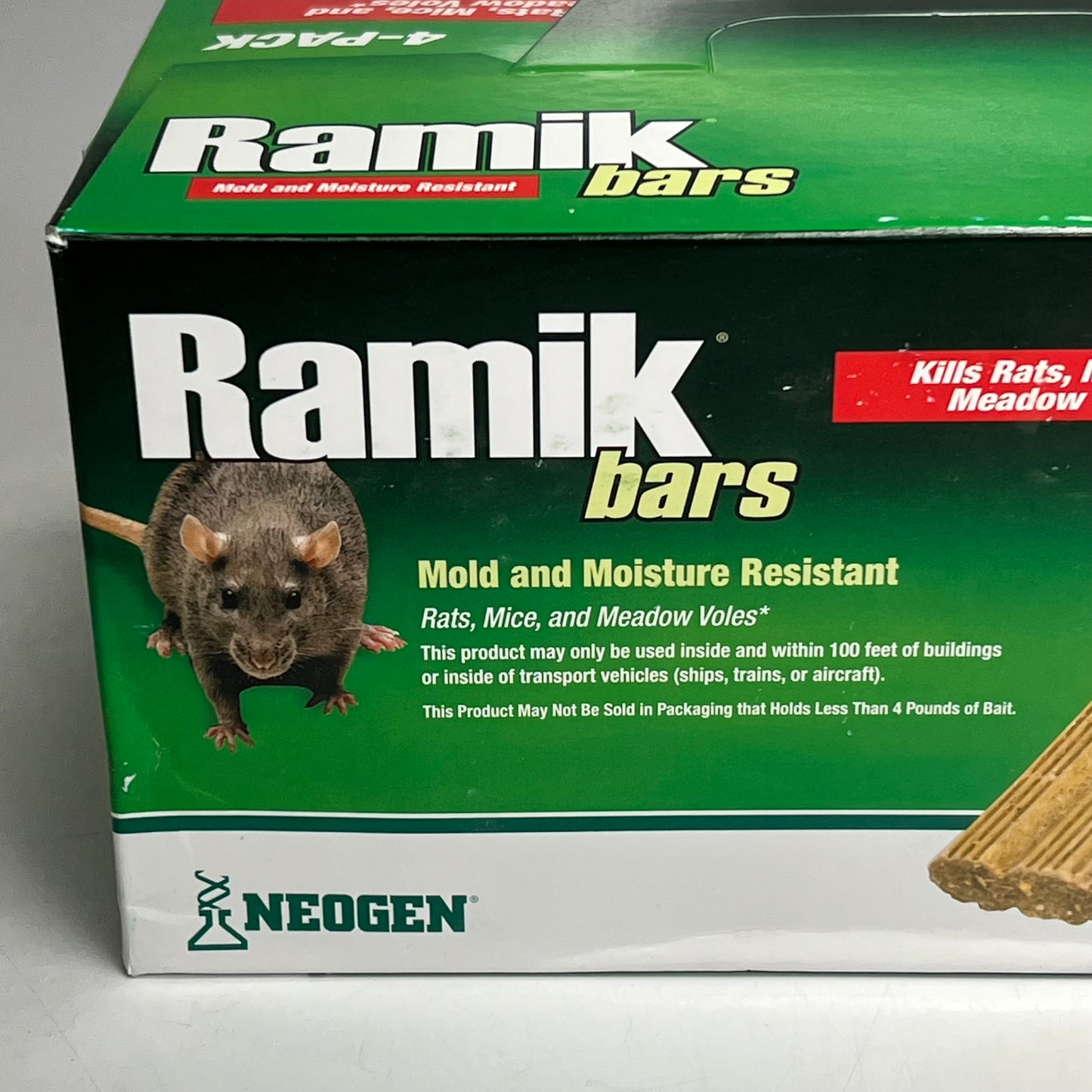 ZA@ NEOGEN All Weather Ramik Bars Fish Flavored for Rats  4lbs  Light Brown 116334