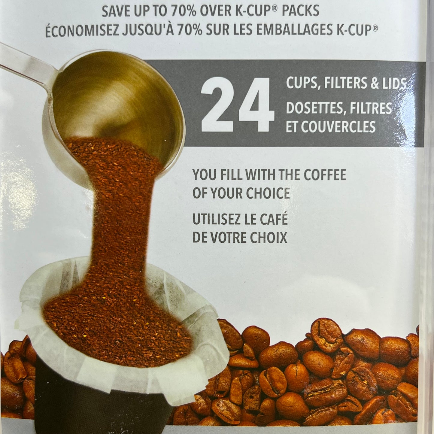 FILL 'N BREW (2 PACK, 24 EACH) Disposable Cups W/ Lids For Keurig White 16595