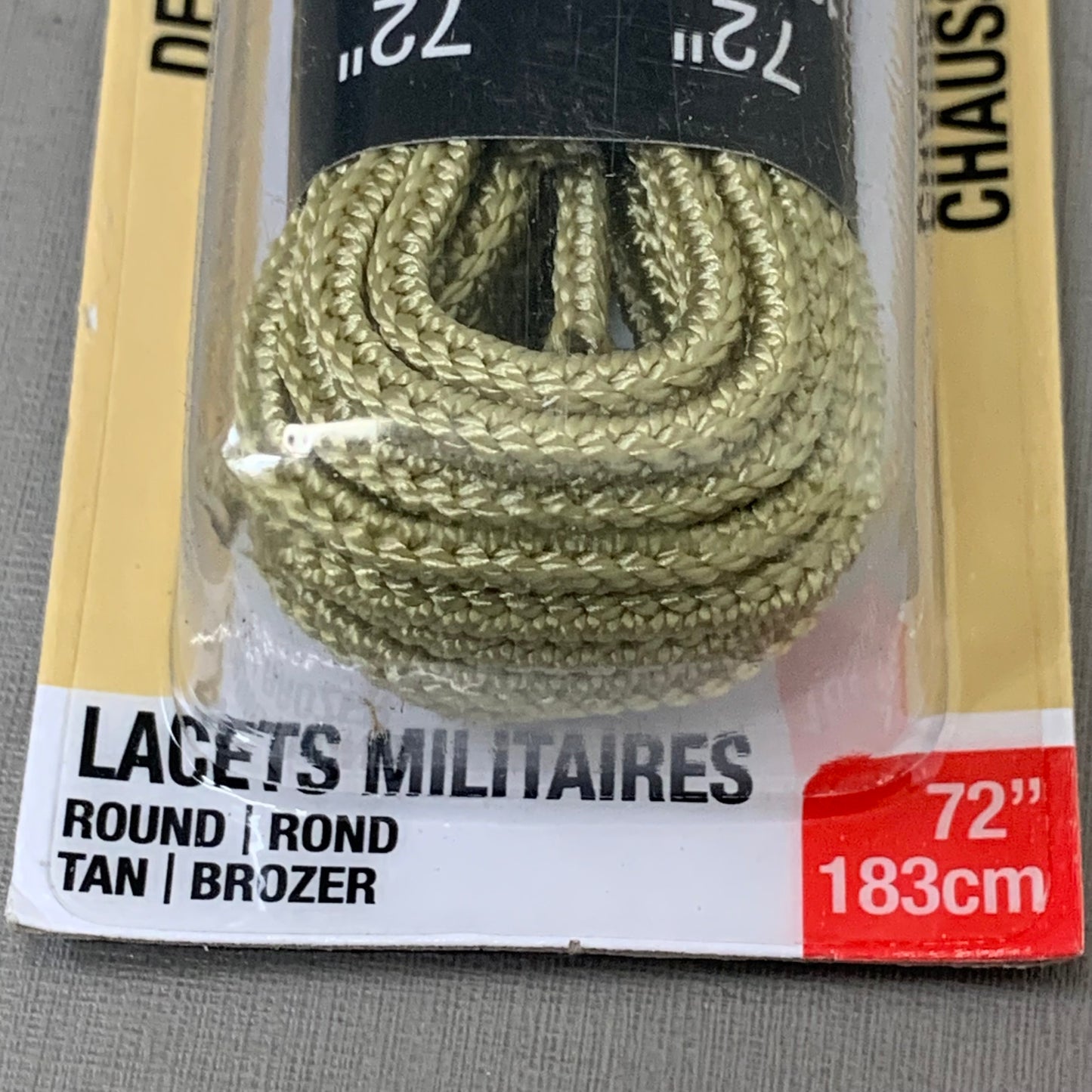 M&B QUALITY SHOE CARE (6 Pack) Military Shoe Lace 1 Pair 72" Desert Tan