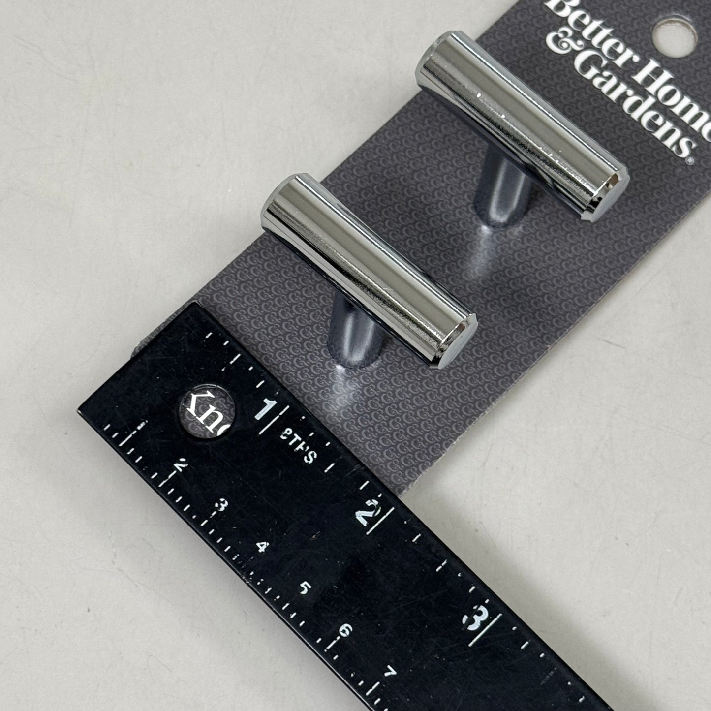 BETTER HOMES & GARDENS (4 PACK, 2 KNOBS EACH) Bar Knob 1-9/16" Polished Chrome